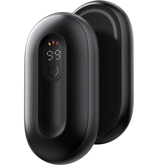 Rechargeable 2-Pack Magnetic Electric Hand Warmers with Digital Display - Portable 2-in-1 Pocket Warmers